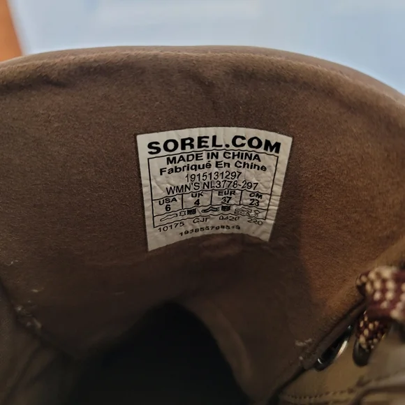 Sorel Lexi Wedge Boots Khaki ii - Picture 8 of 8